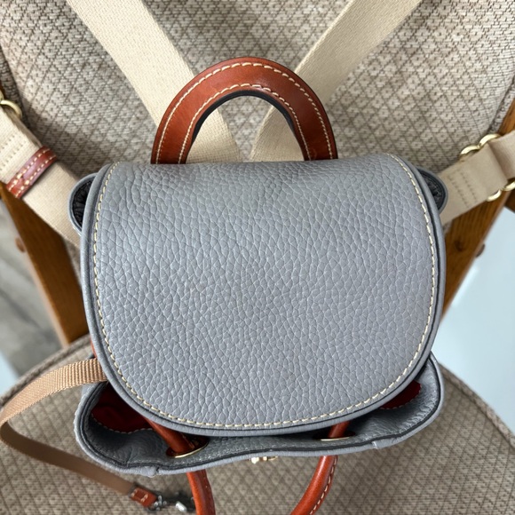 Dooney & Bourke Gray and Brown Leather Backpack main image 11